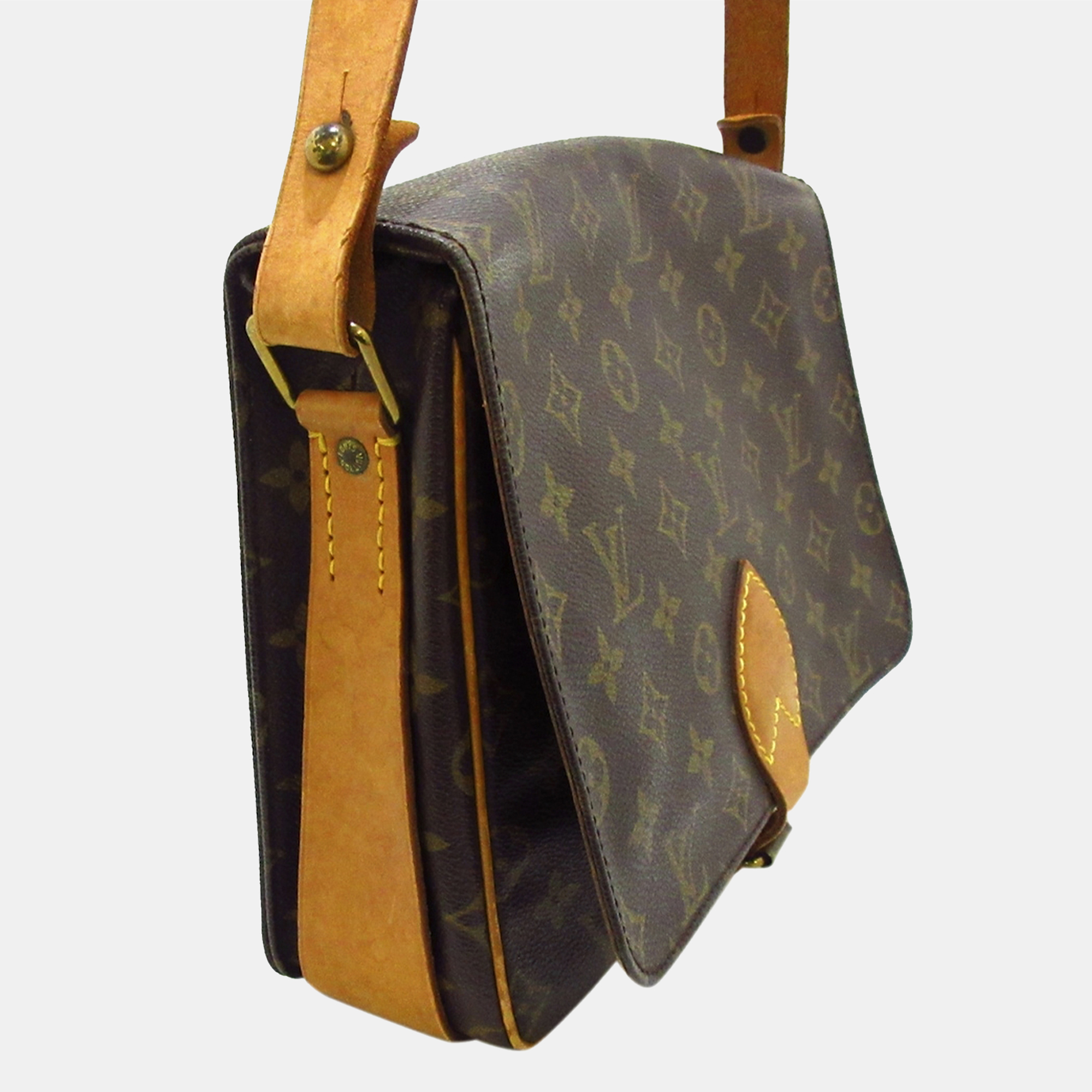 

Louis Vuitton Brown Monogram Cartouchiere GM