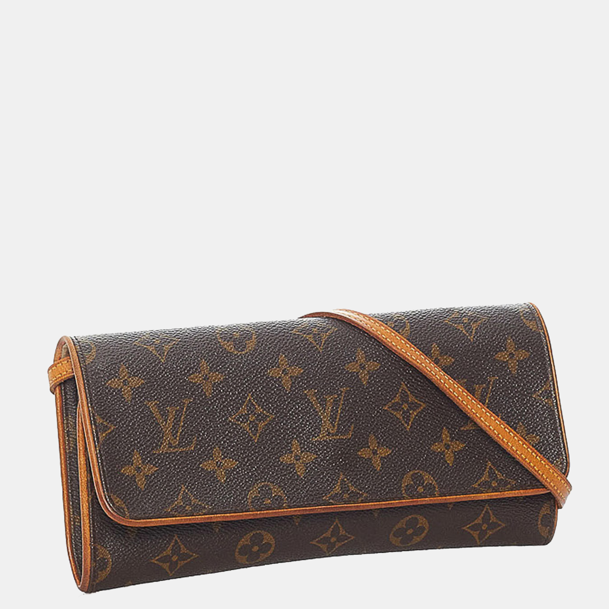 

Louis Vuitton Brown Monogram Pochette Twin GM