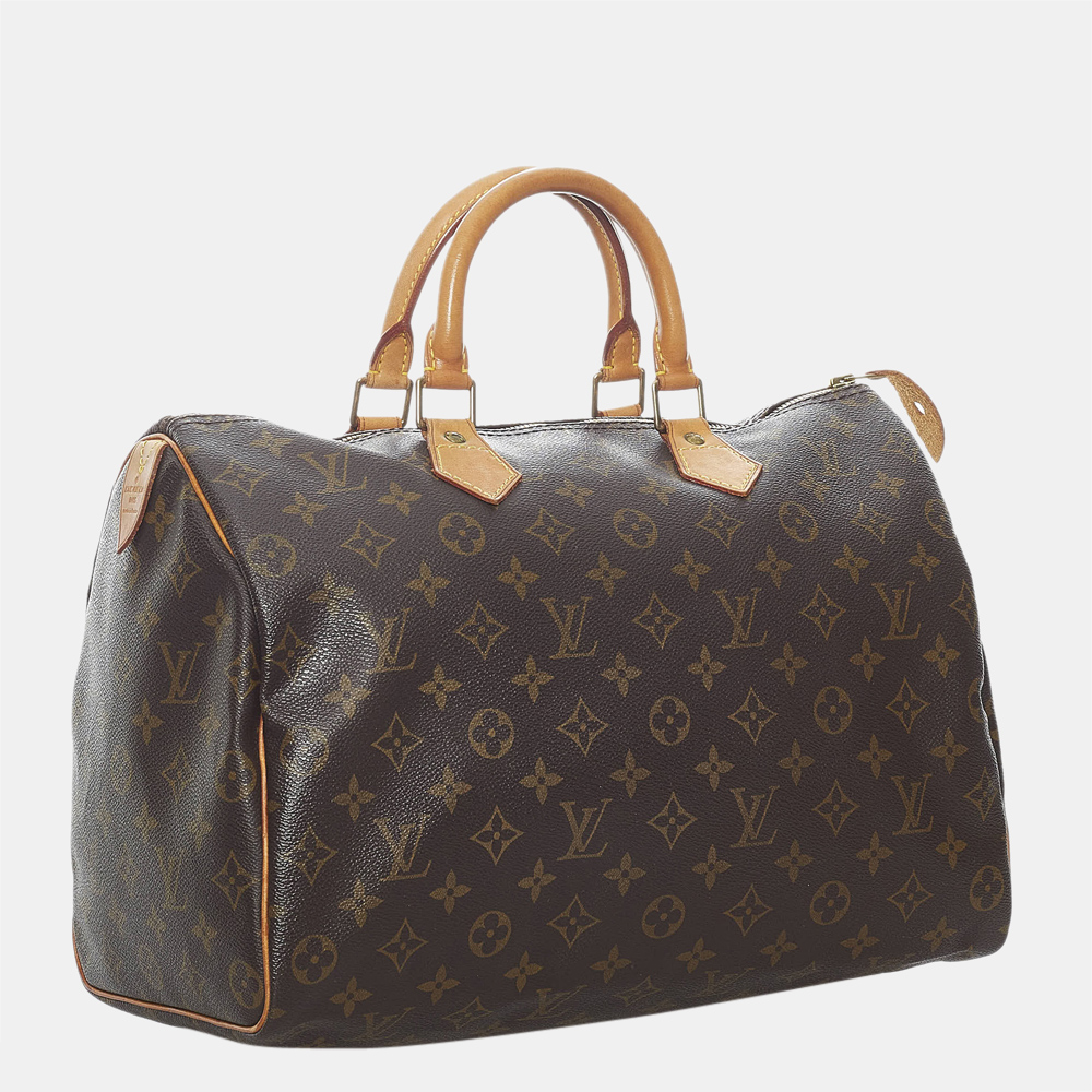 

Louis Vuitton Brown Monogram Speedy 35