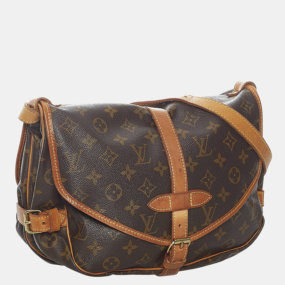 

Louis Vuitton Brown Monogram Saumur 30