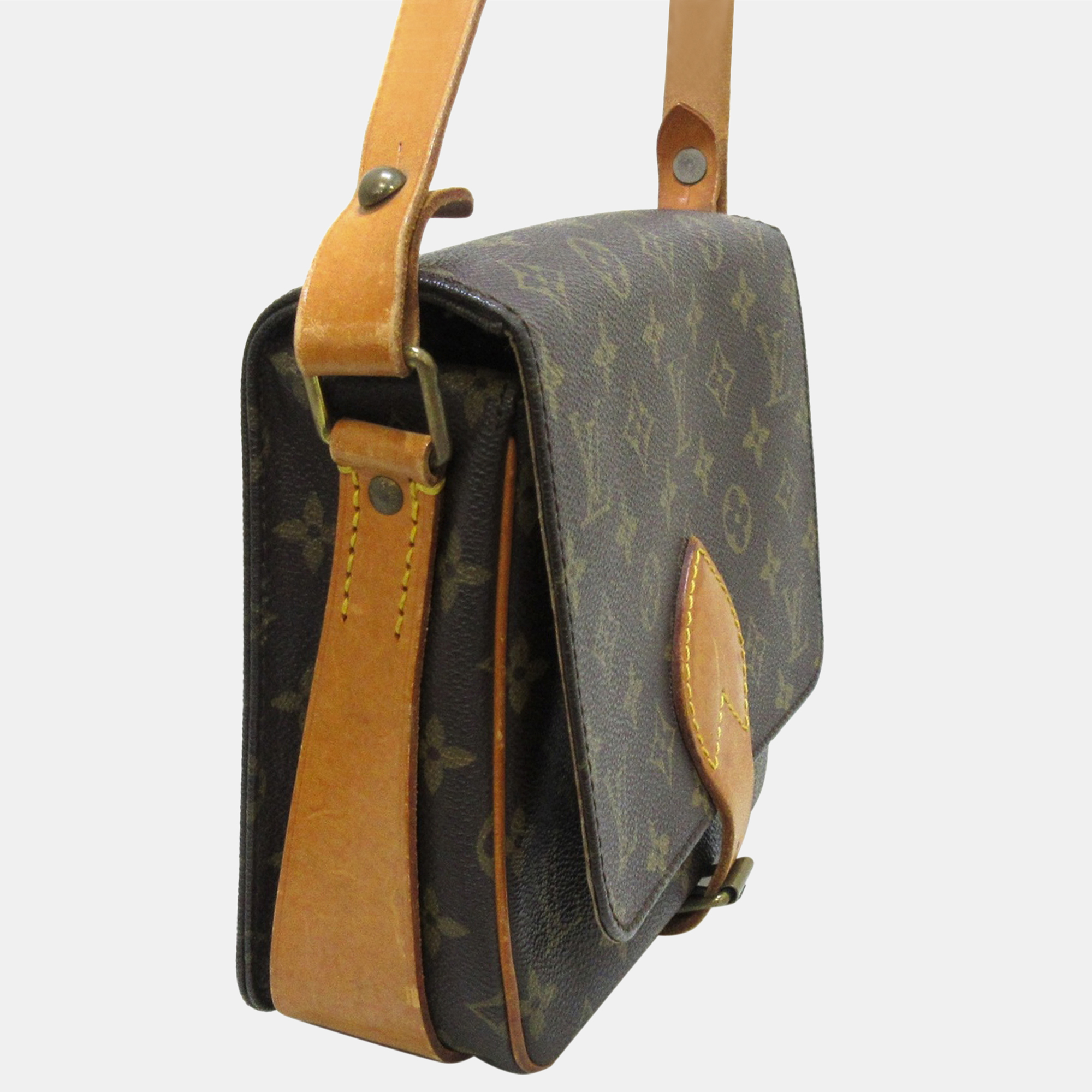 

Louis Vuitton Brown Monogram Cartouchiere MM