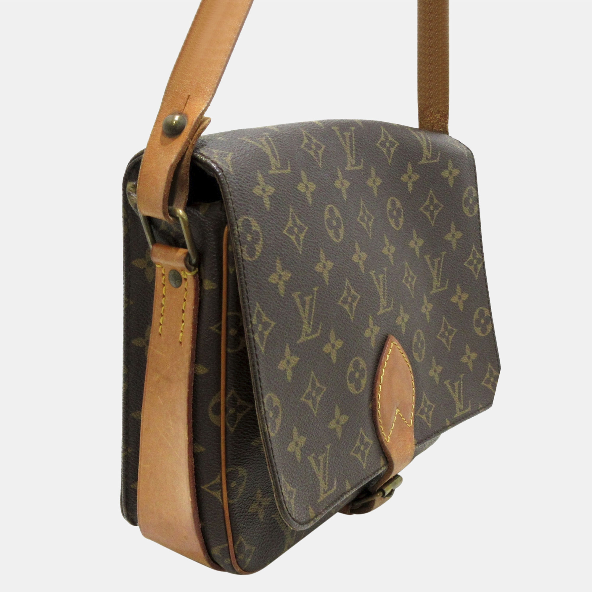 

Louis Vuitton Brown Monogram Cartouchiere GM