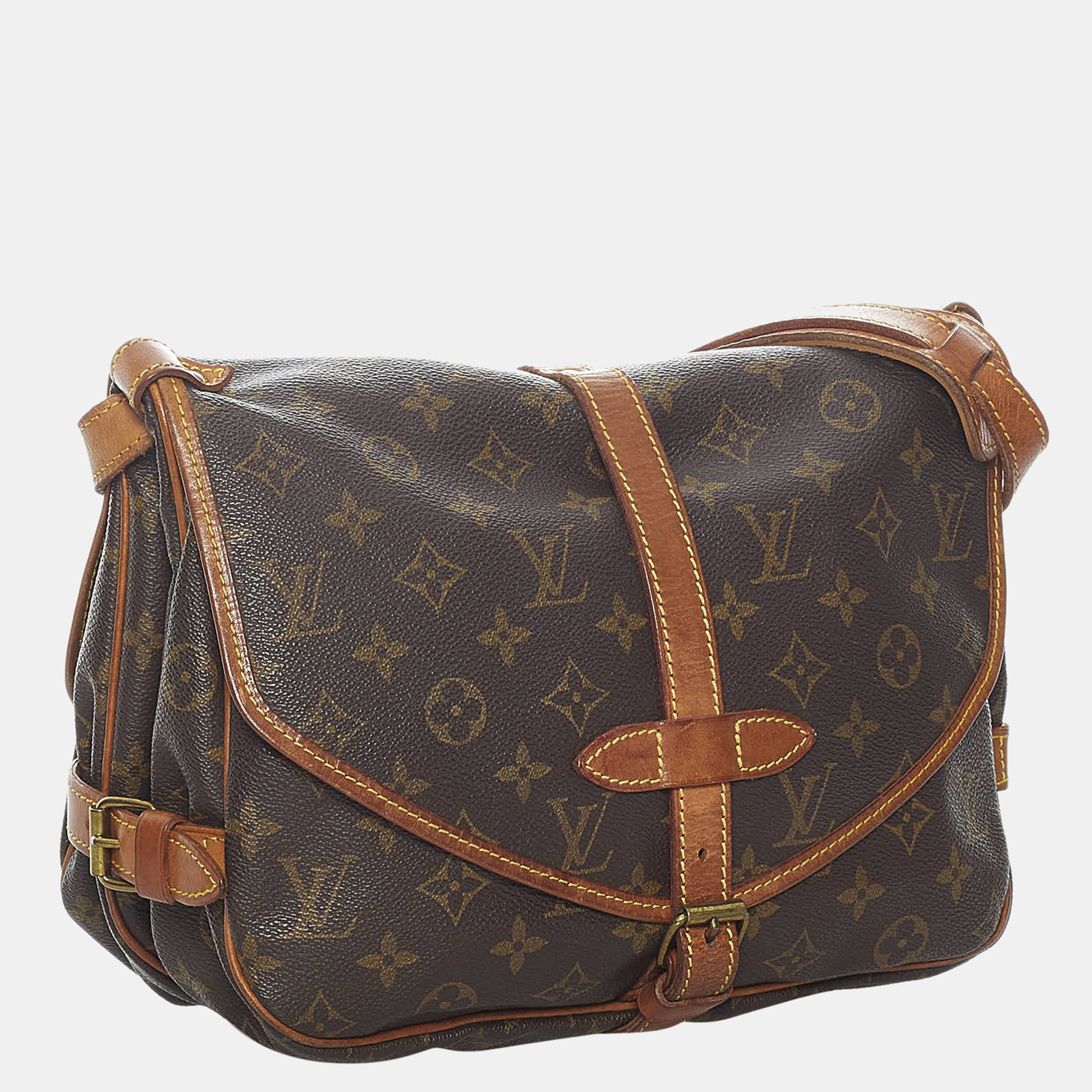 

Louis Vuitton Brown Monogram Saumur 30