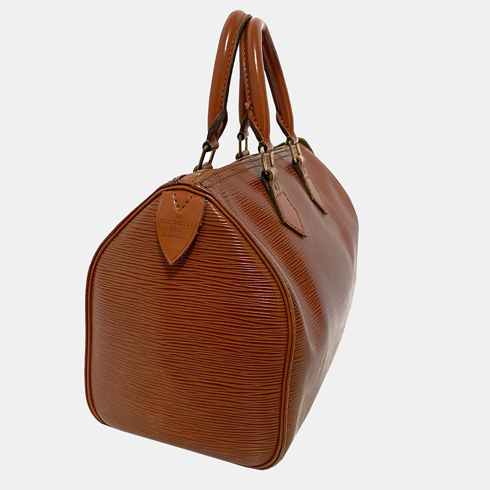 

Louis Vuitton Brown Epi Speedy 25