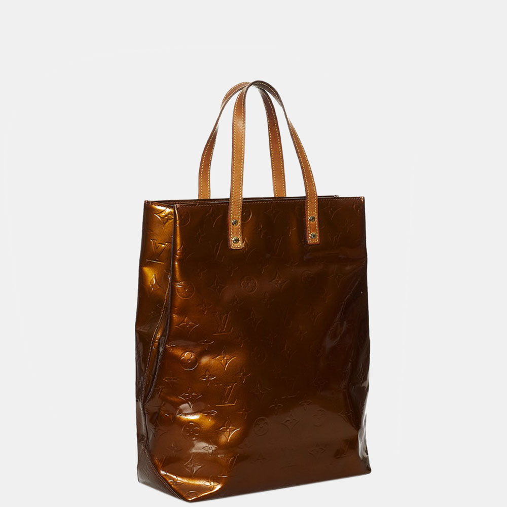 

Louis Vuitton Brown Patent Leather Vernis Reade MM Tote Bag