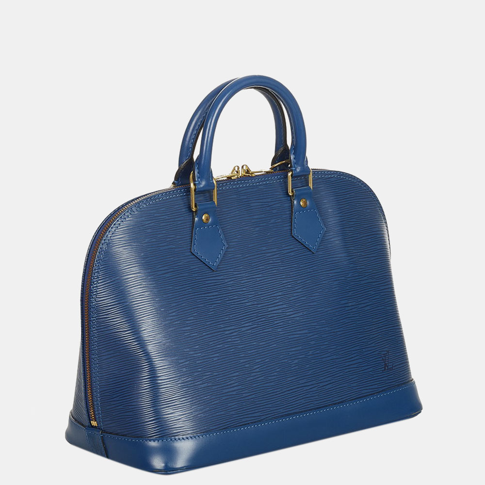 

Louis Vuitton Blue Epi Leather Alma PM Satchel Bag