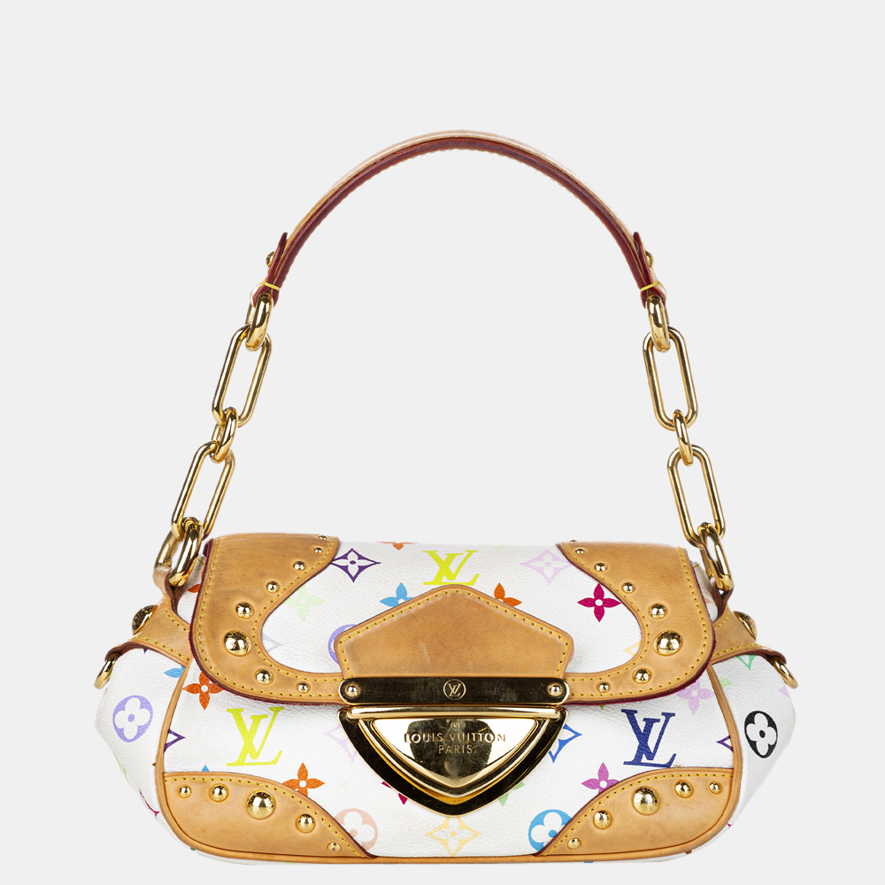 مملوكة مسبقًا Louis Vuitton White Monogram Multicolore Marilyn