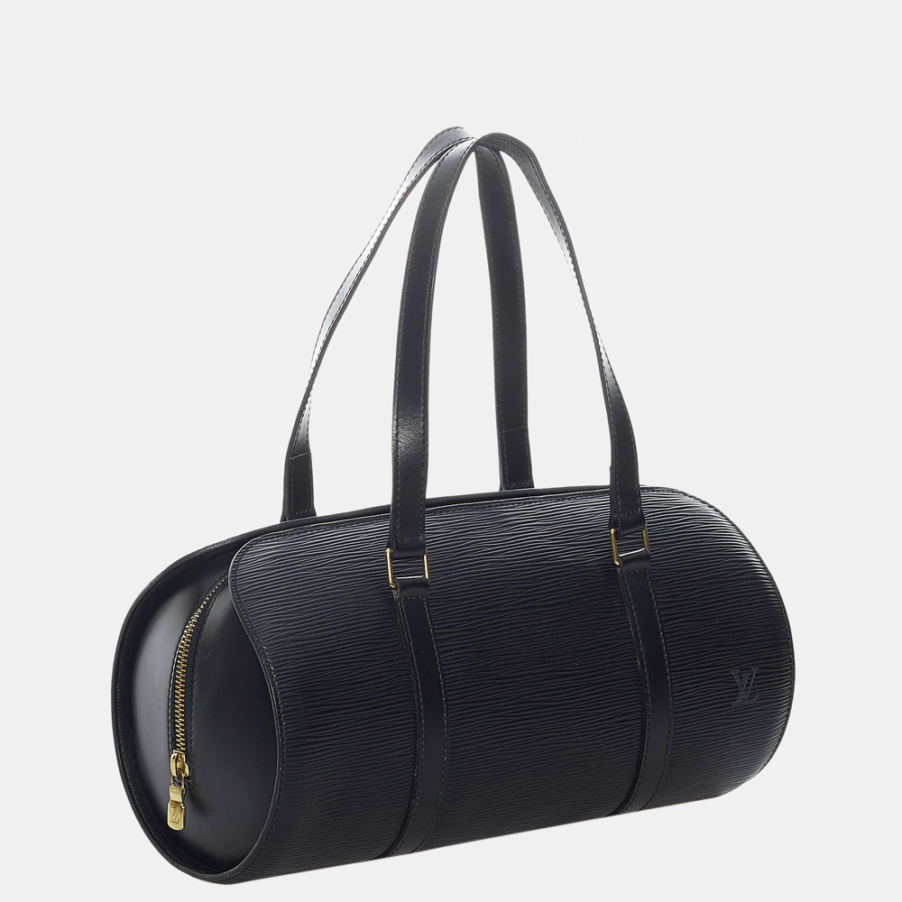 

Louis Vuitton Black Epi Leather Soufflot Satchel Bag
