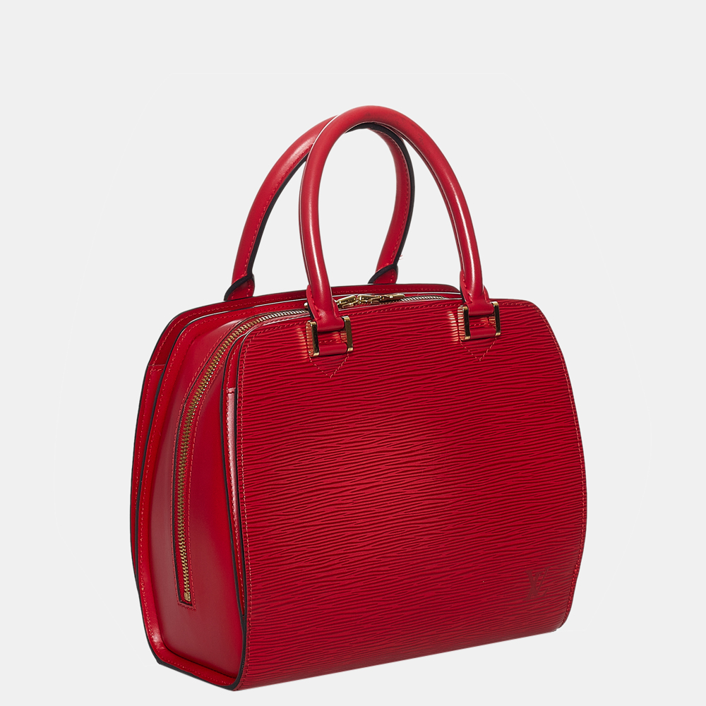 

Louis Vuitton Red Epi Leather Pont Neuf Satchel Bag
