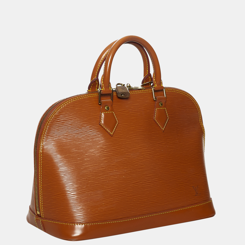 

Louis Vuitton Brown Epi Leather Alma PM Satchel Bag