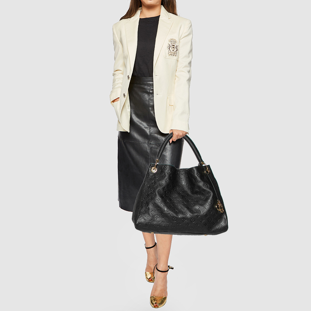 

Louis Vuitton Black Monogram Empreinte Leather Artsy MM Bag