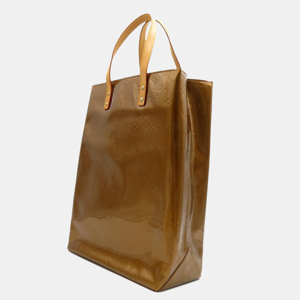 

Louis Vuitton Brown Patent Leather Vernis Reade MM Tote Bag