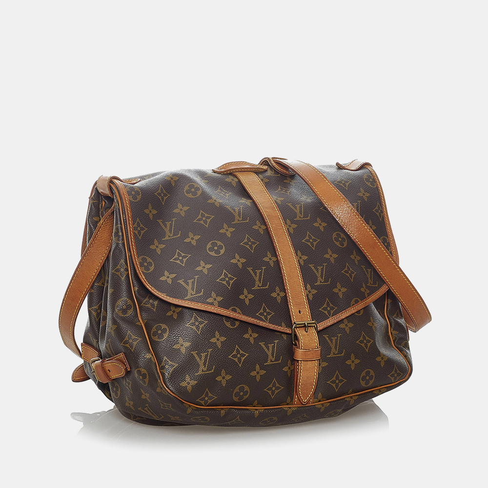 

Louis Vuitton Brown Monogram Saumur 35