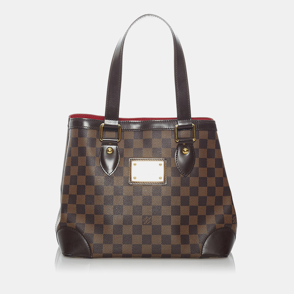 Pre-owned Louis Vuitton Brown Damier Ebene Hampstead Mm