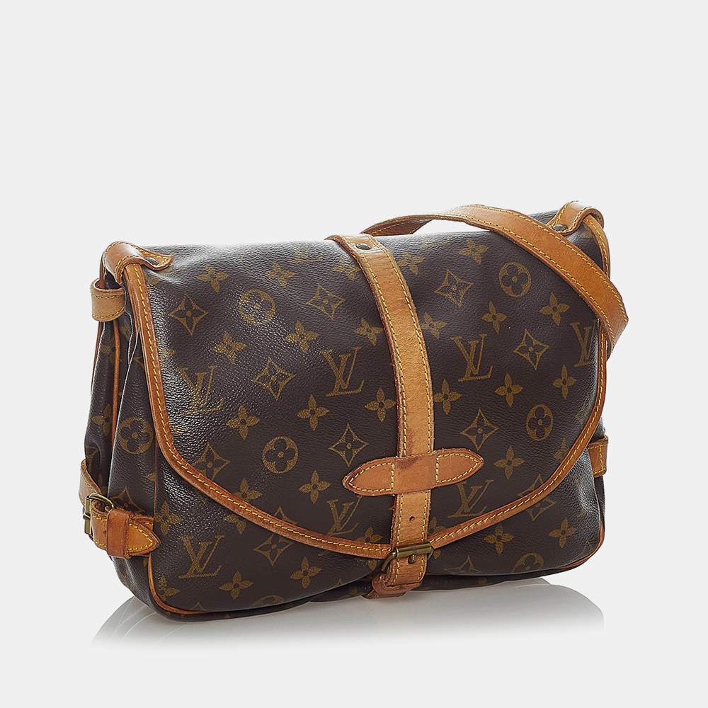

Louis Vuitton Brown Monogram Saumur 30
