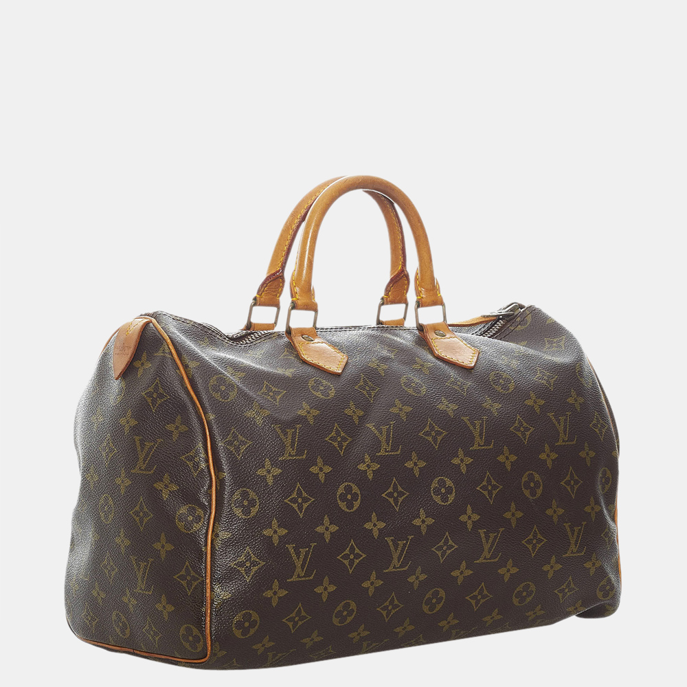

Louis Vuitton Brown Monogram Speedy 35