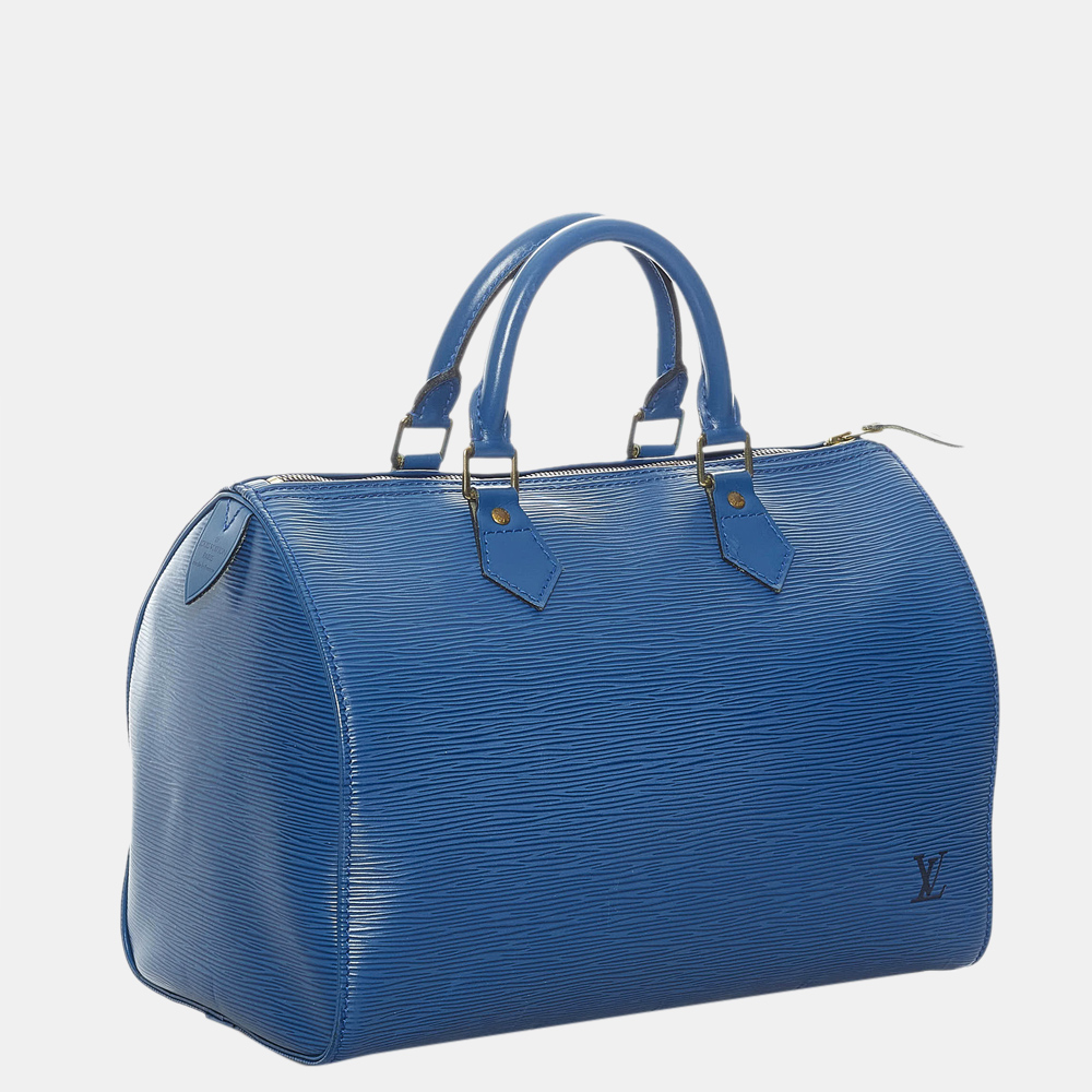 

Louis Vuitton Blue Epi Speedy 35