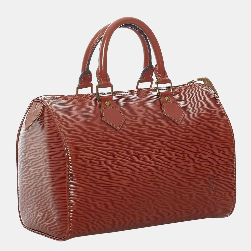 

Louis Vuitton Brown Epi Speedy 25