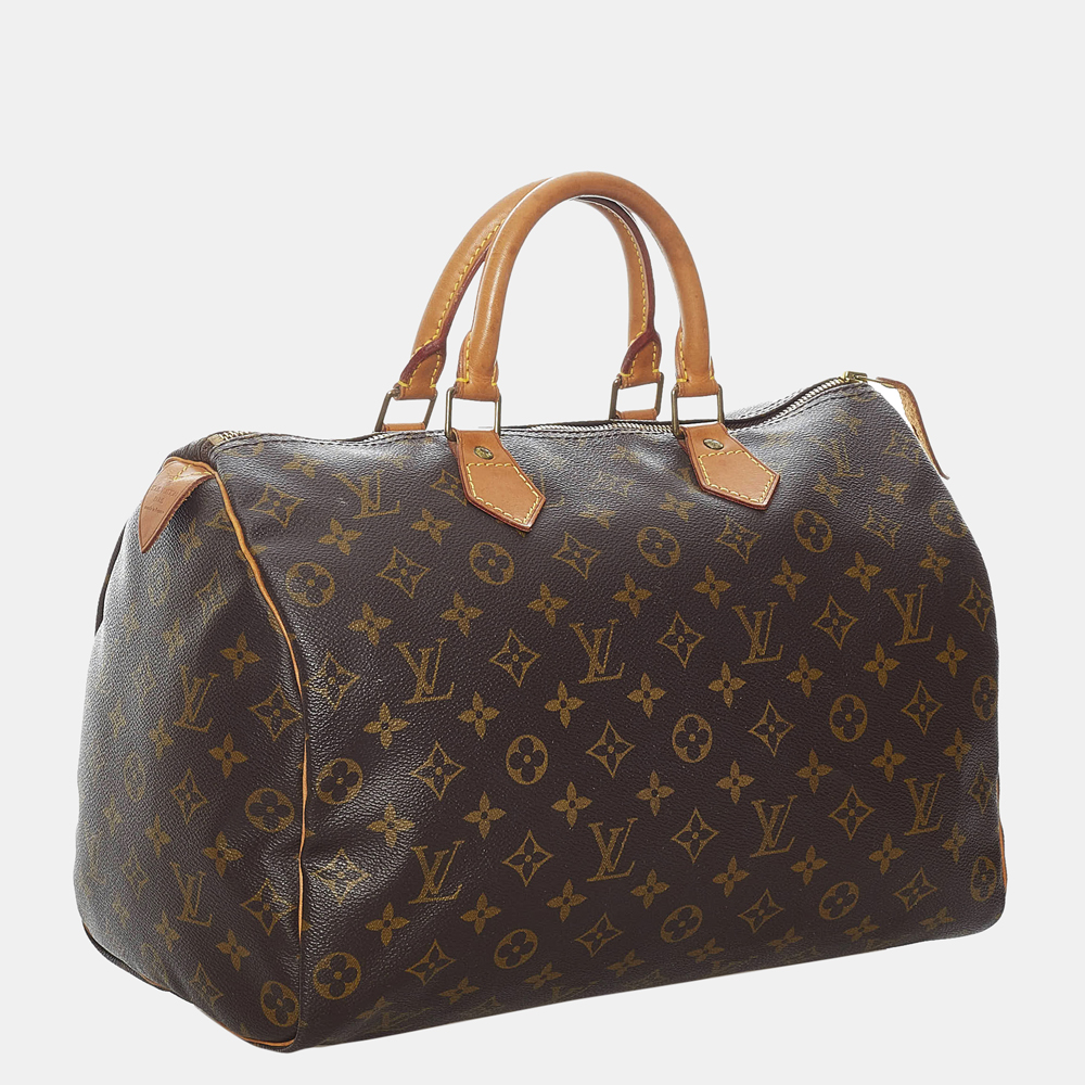 

Louis Vuitton Brown Monogram Speedy 35