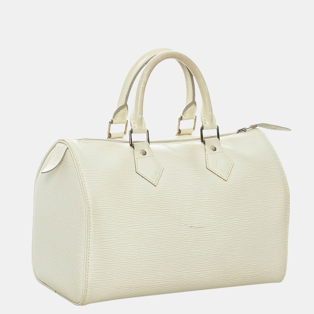 

Louis Vuitton White Epi Speedy 30