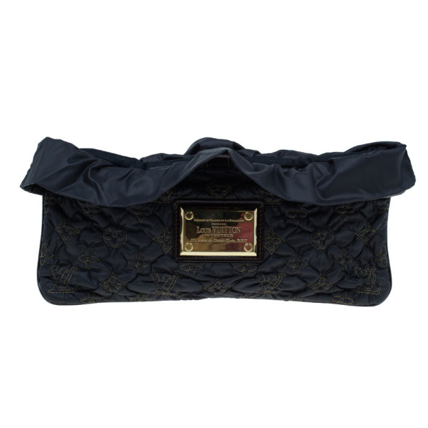 Pre Owned Louis Vuitton Black Monogram Nylon Devi Pochette MM