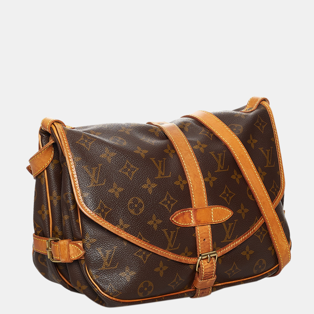 

Louis Vuitton Brown Monogram Saumur 30