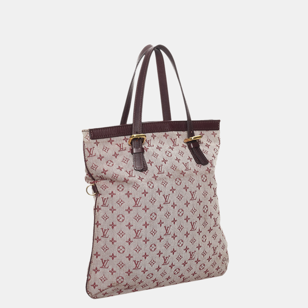 

Louis Vuitton Brown/Red Monogram Mini Lin Francoise