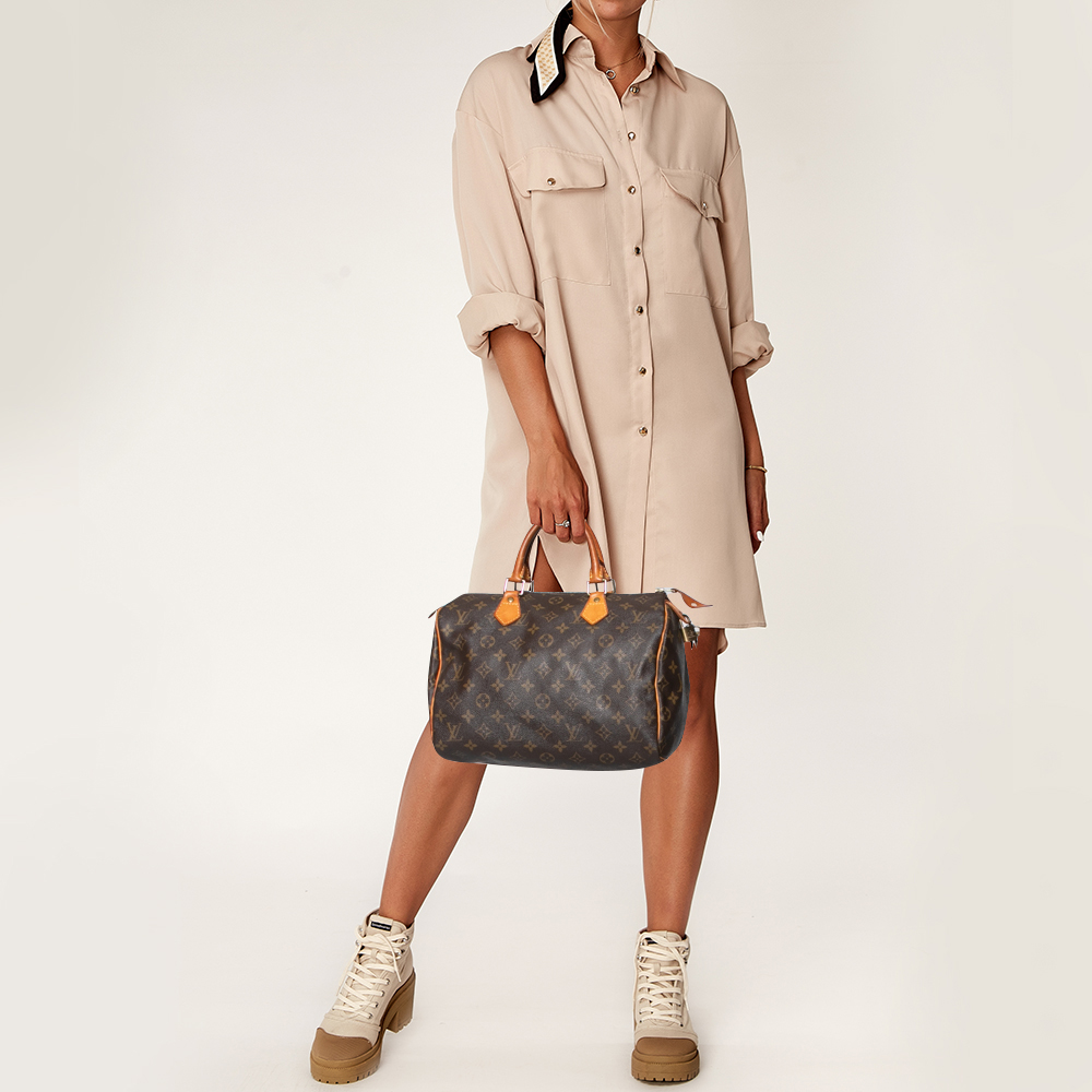 

Louis Vuitton Monogram Canvas Speedy 30 Bag, Brown