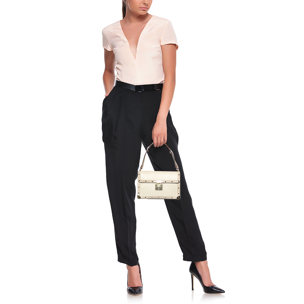 

Louis Vuitton White Suhali Leather L'Aimable Bag