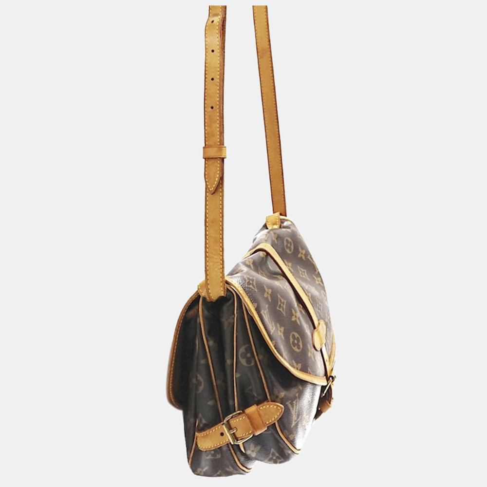 

Louis Vuitton Brown Monogram Saumur 30