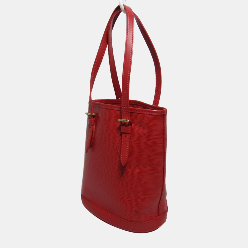 

Louis Vuitton Red Epi Petit Bucket