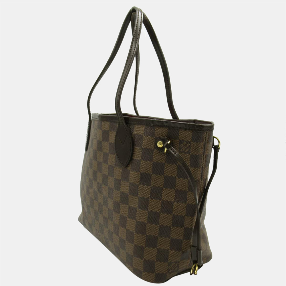 

Louis Vuitton Brown Damier Ebene Coated Canvas Neverfull PM Tote Bag