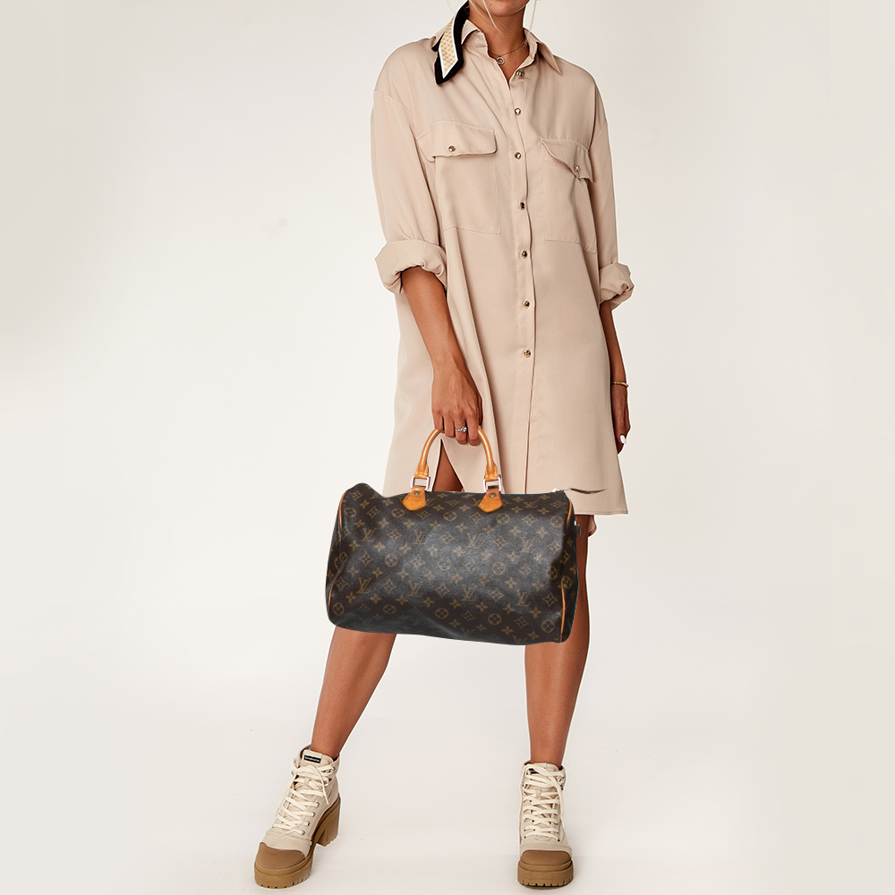 

Louis Vuitton Monogram Canvas Speedy 35 Bag, Brown