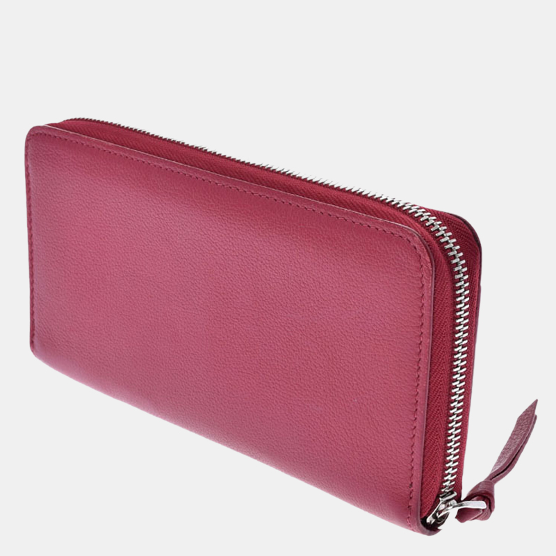 

Louis Vuitton Red Leather Lock Me Zippy Wallet