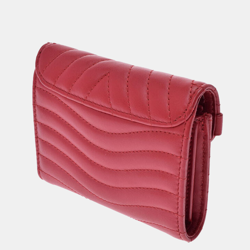 

Louis Vuitton Red Leather New Wave Compact Wallet