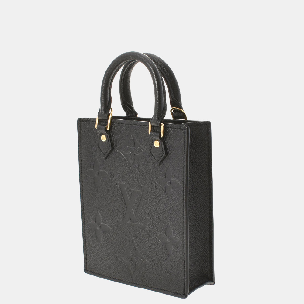 

Louis Vuitton Black Monogram Empreinte Leather Petit Sac Plat Bag