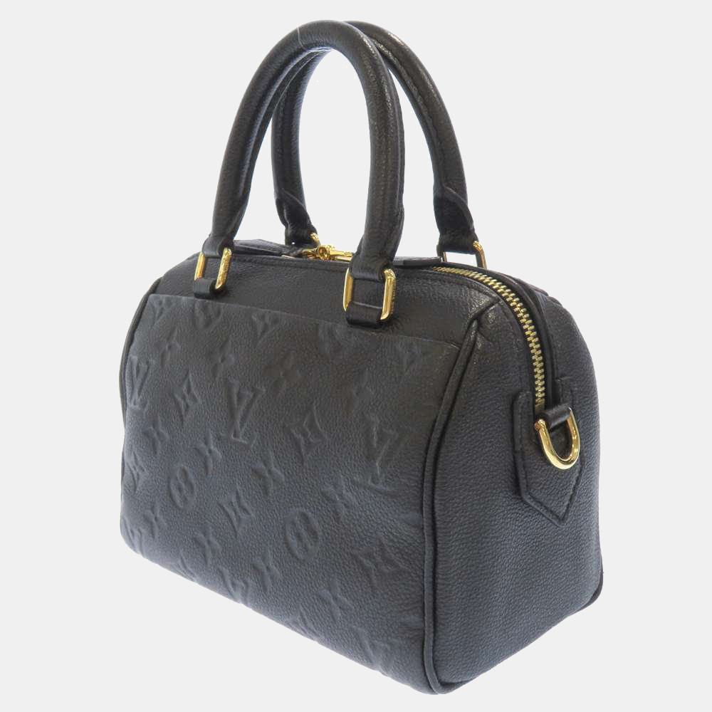 

Louis Vuitton Black Leather Empreinte Speedy Bandouliere 20 Satchel Bag