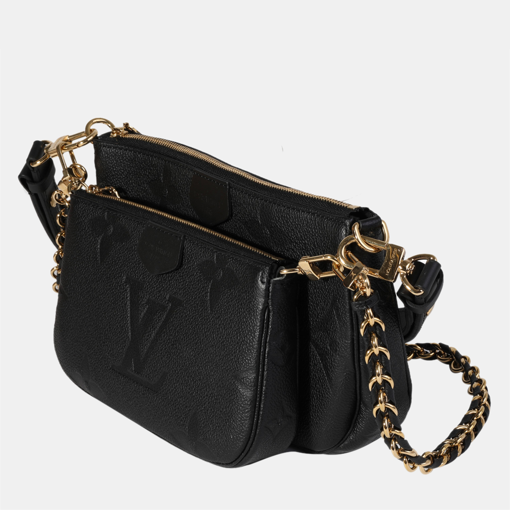 

Louis Vuitton Black Monogram Leather Empreinte Multi-Pochette Accessoires Shoulder Bag