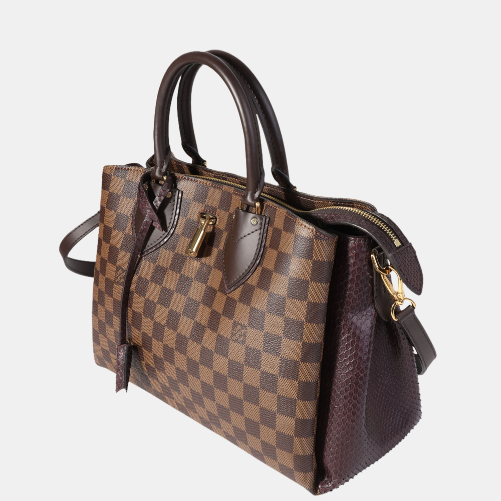 

Louis Vuitton Damier Ebene Canvas Python Normandy Bag, Brown