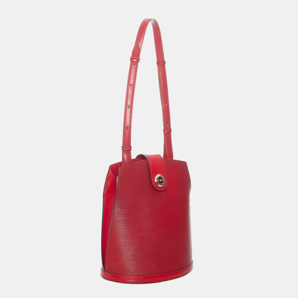 

Louis Vuitton Red Epi Leather Cluny Bag