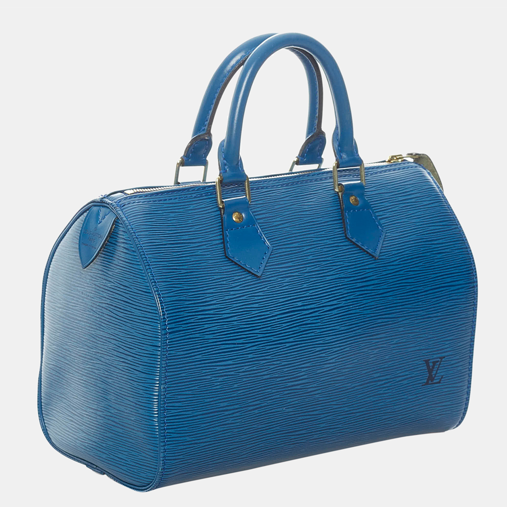 

Louis Vuitton Blue Epi Speedy 25