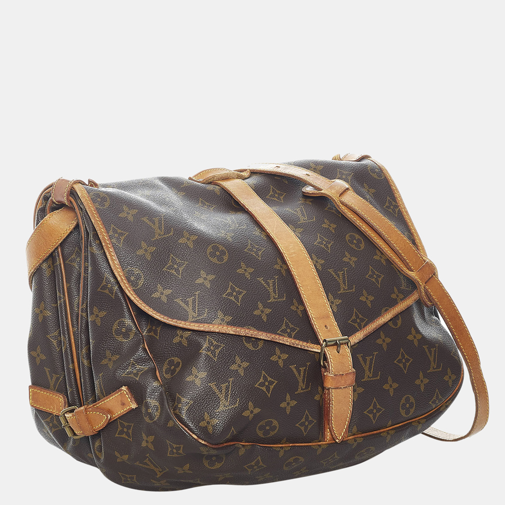

Louis Vuitton Brown Monogram Saumur 35