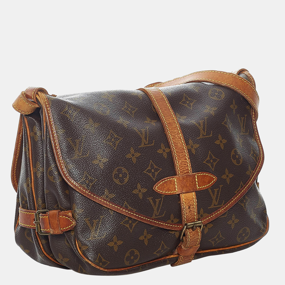 

Louis Vuitton Brown Monogram Saumur 30