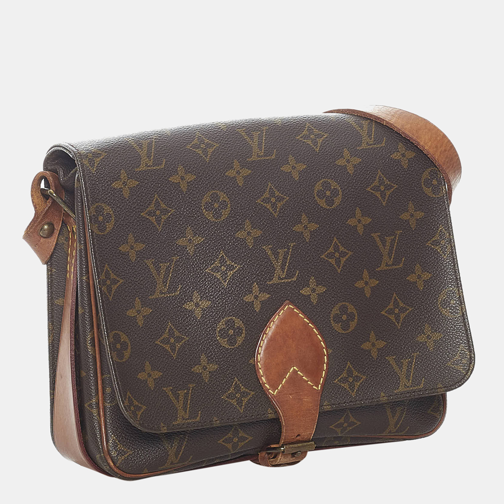 

Louis Vuitton Brown Monogram Cartouchiere MM