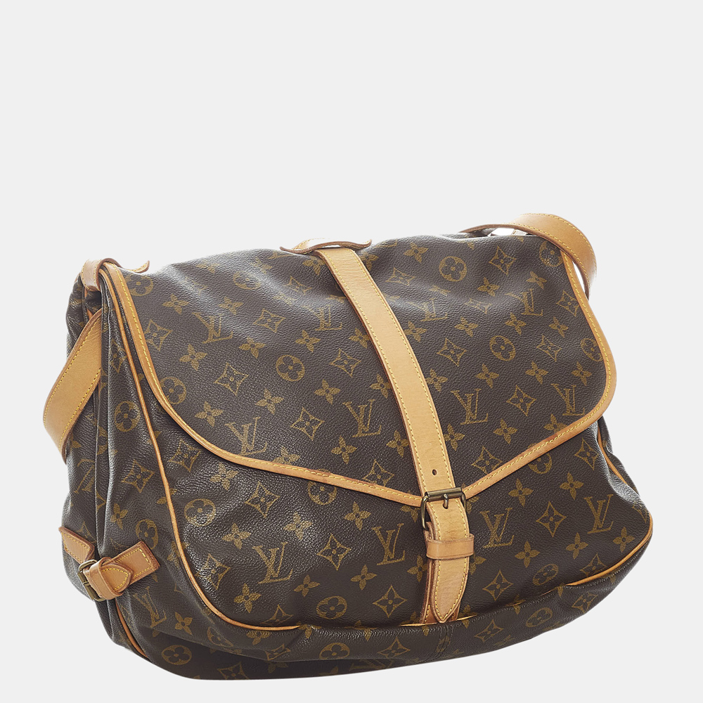 

Louis Vuitton Brown Monogram Saumur 35