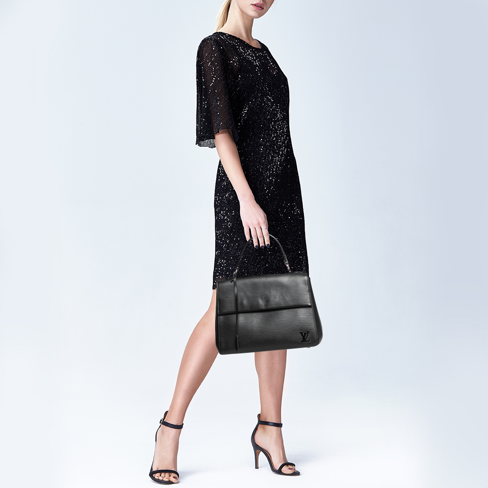 

Louis Vuitton Black Epi Leather Cluny MM Bag