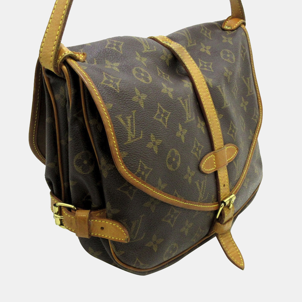 

Louis Vuitton Brown Monogram Saumur 30