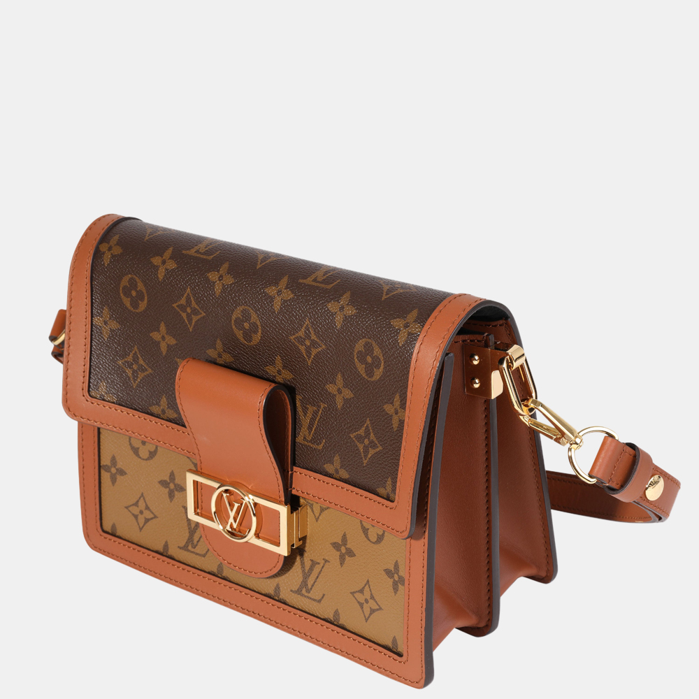 

Louis Vuitton Monogram Reverse Canvas Dauphine MM Bag, Brown