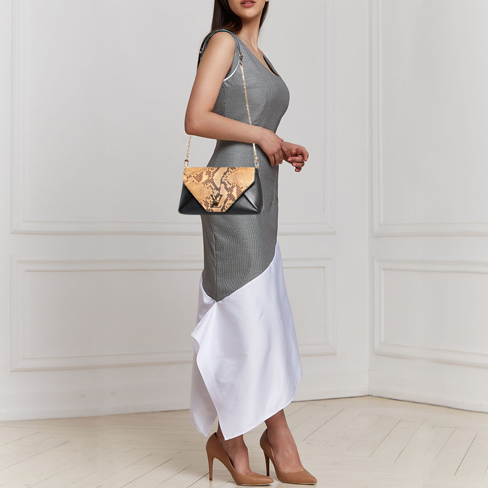 

Louis Vuitton Brown /Black Python and Leather Love Note Shoulder Bag