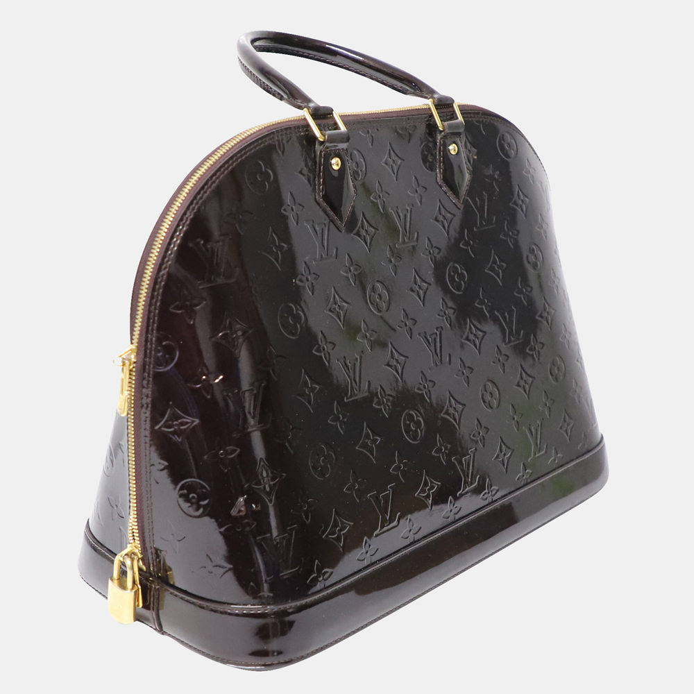 

Louis Vuitton Burgundy Monogram Vernis Alma MM Bag
